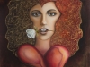 Herzdame 100x100cm